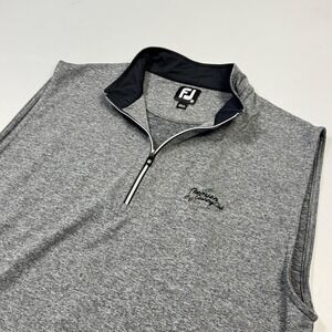 FootJoy Sweater Vest Mens Medium 1/4 Zip Mock Neck Golf Thomson Country Club